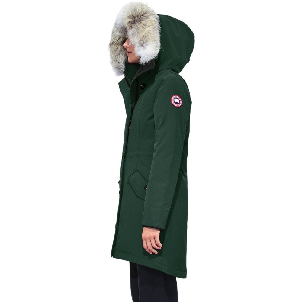 Canada Goose Green Parka with Fur Trim